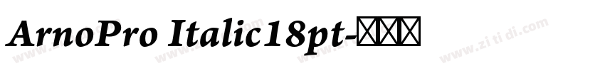 ArnoPro Italic18pt字体转换